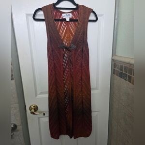 Back In The Saddle Knit Gradient Cardigan Sweater Vest Western Boho Rodeo S